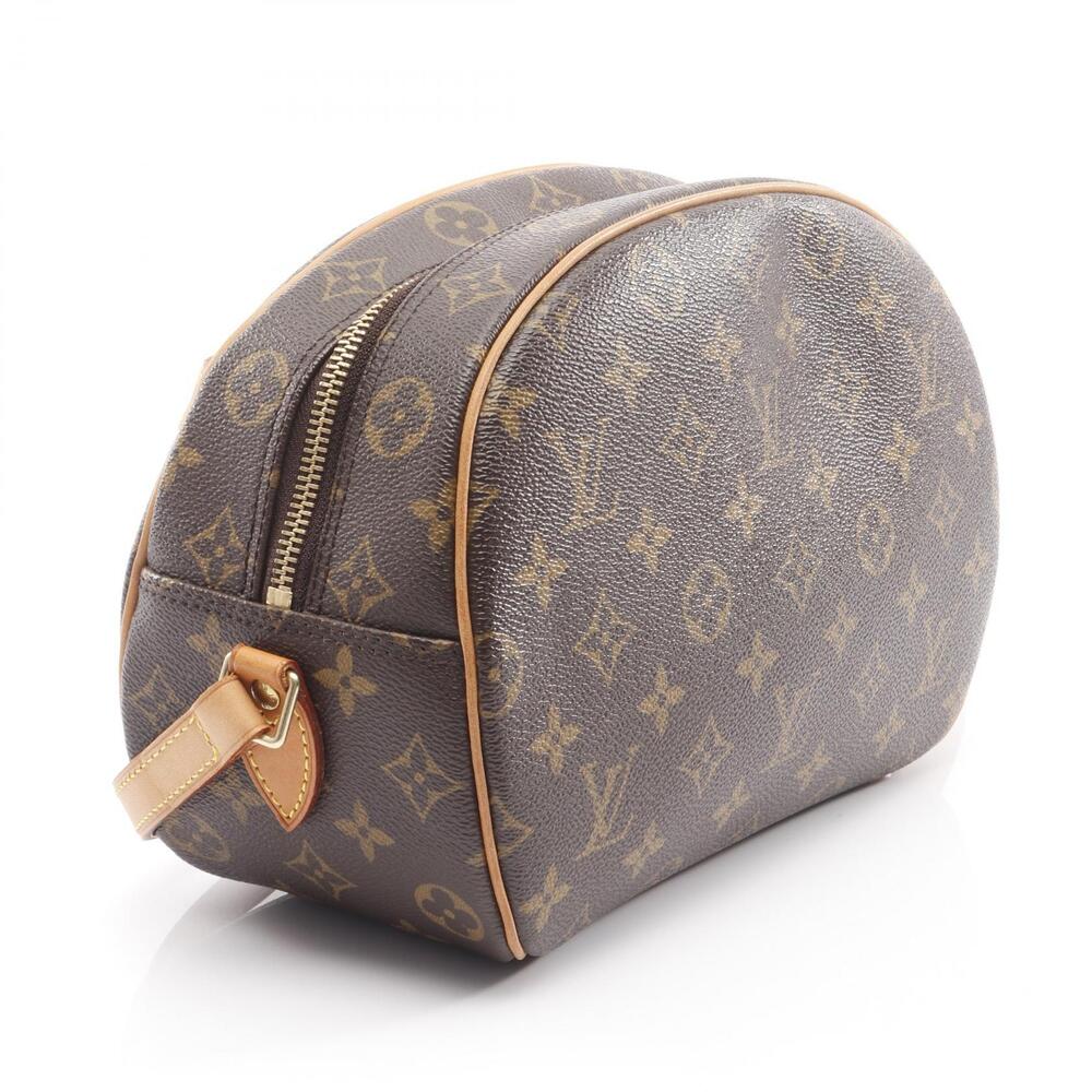 Louis Vuitton Blois Canvas Leather Shoulder Monogram Bag Brown